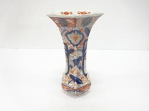 古伊万里　染付赤絵　花鳥　花生